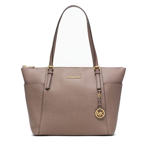 michael kors jet set medium saffiano leather tote grey|Michael Kors sullivan large.